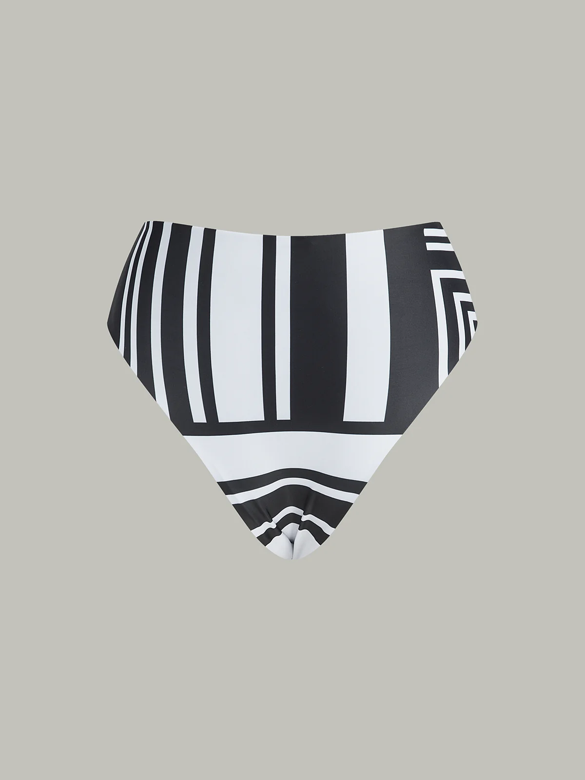 Geometric Print High-Waisted Bikini Bottom