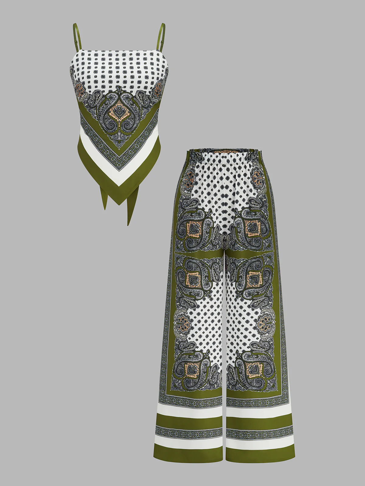 Paisley Print Cami Top & Pants Set