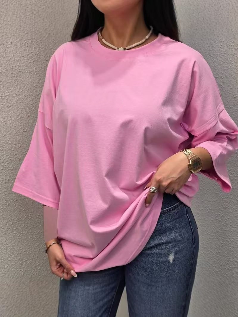 Loose American Printed T-shirt, Trendy Casual Slim-fit Women Summer Top