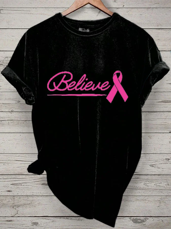 Women's  Believe Print T-Shirt