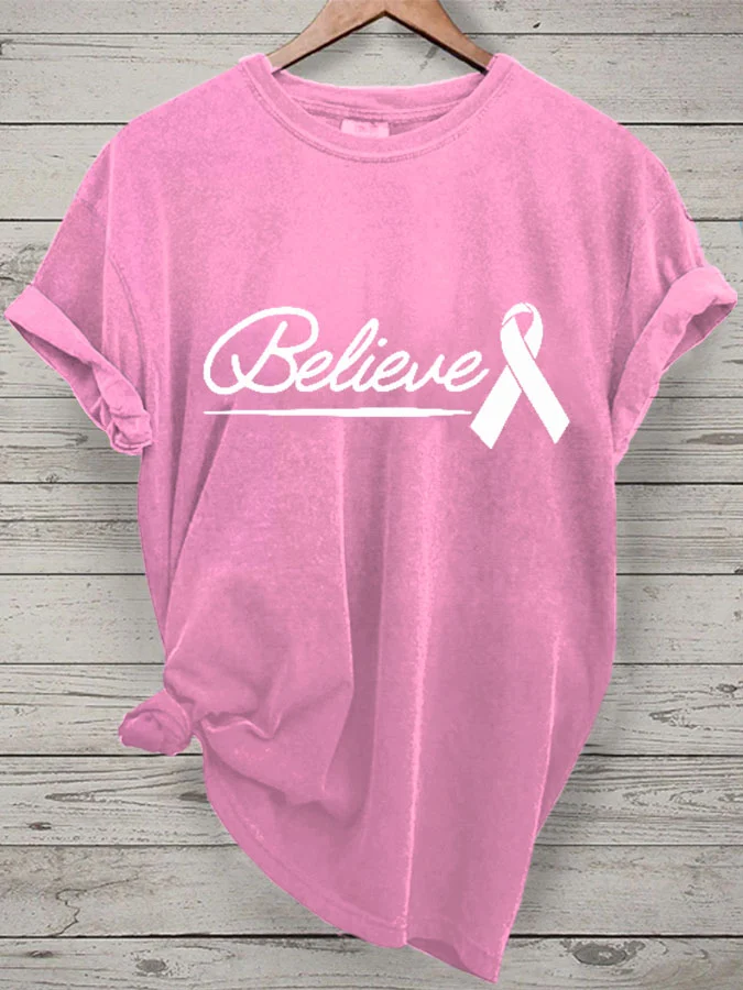 Women's  Believe Print T-Shirt