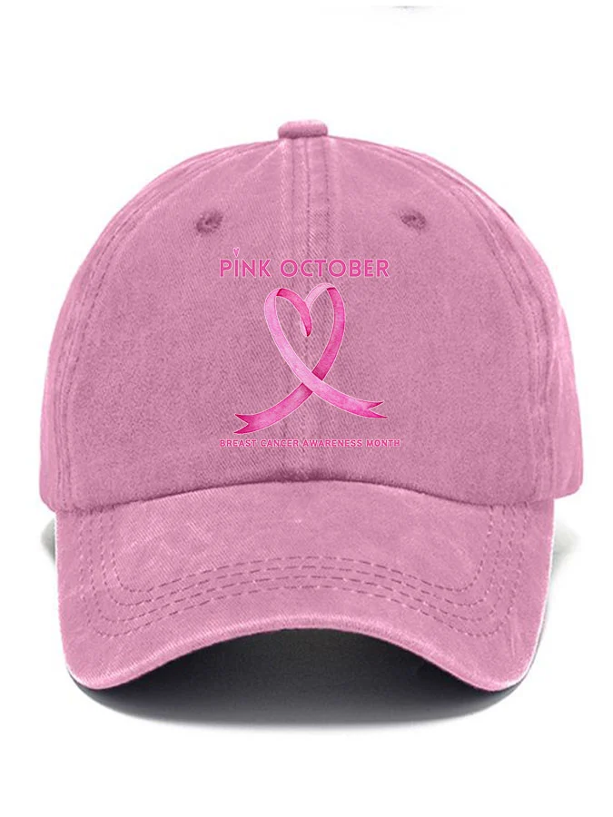 Pi̇nk October  Awareness Month Print Baseball Cap