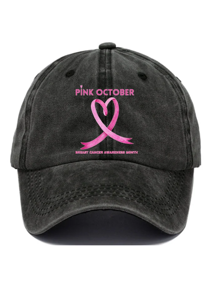 Pi̇nk October  Awareness Month Print Baseball Cap