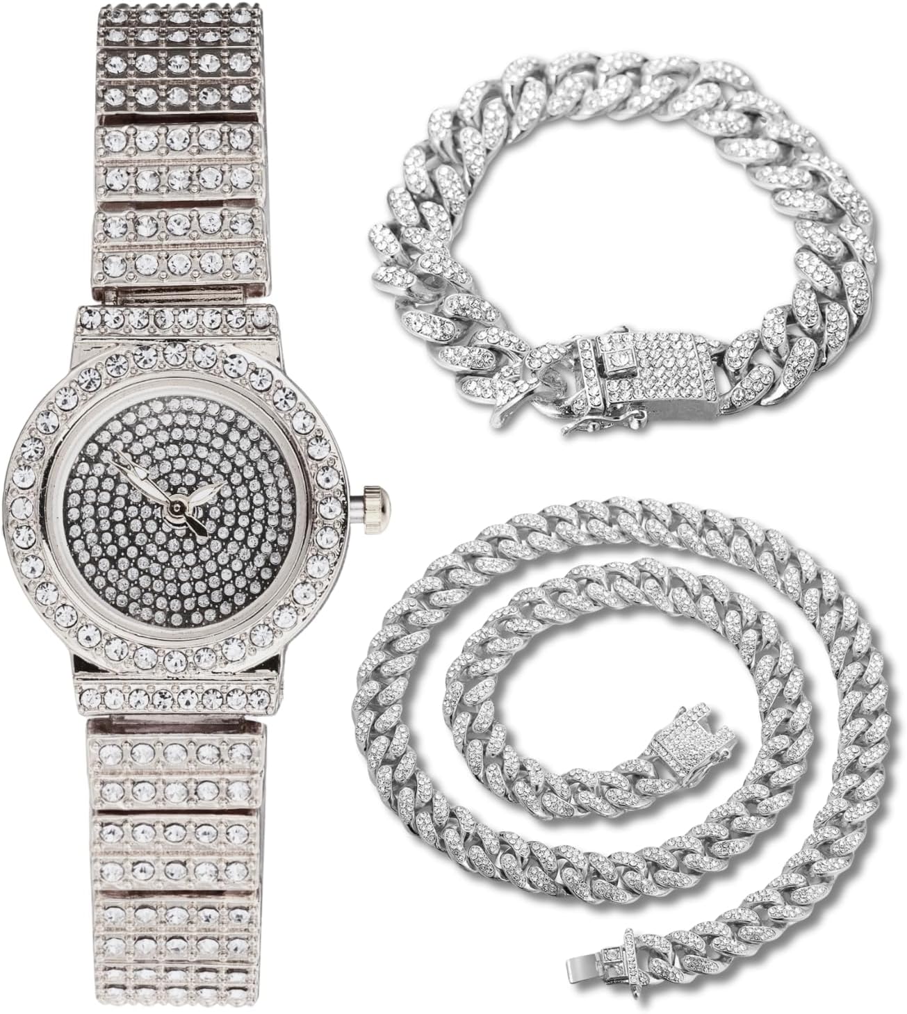 Women's Diamond Bracelet Watch,18k Real Gold/Platinum Plated,Full of Diamonds Sparkling Starry,Round Dial Design,Elegant Casual,Stainless Steel Band Quartz Watch,Present for her