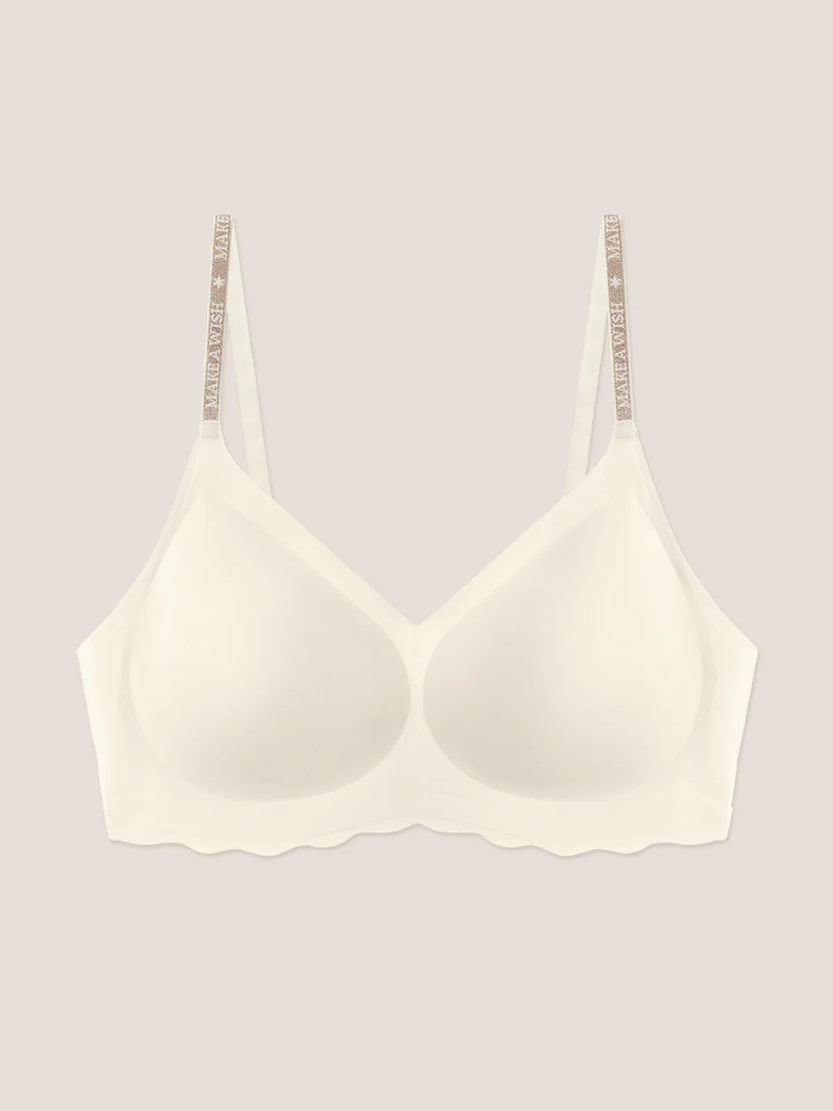 Seamless Shine Strap Deep V Bra - Smart Size